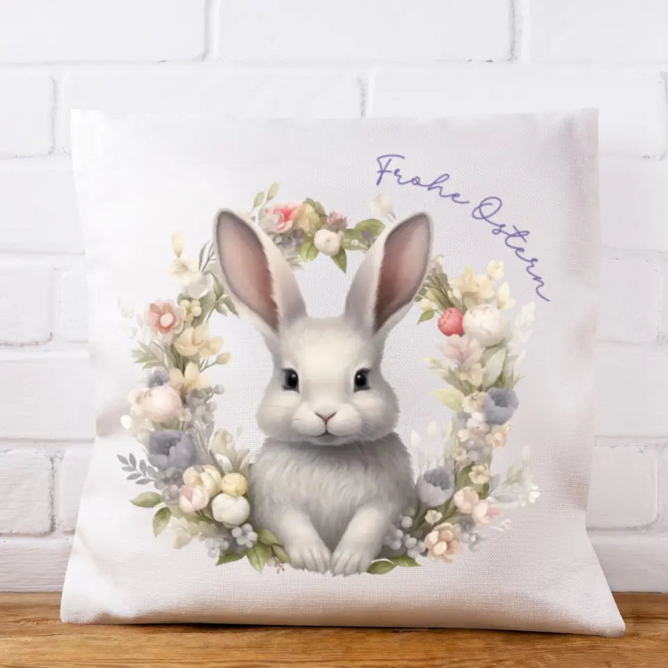 Kissen "Osterhase Kranz"