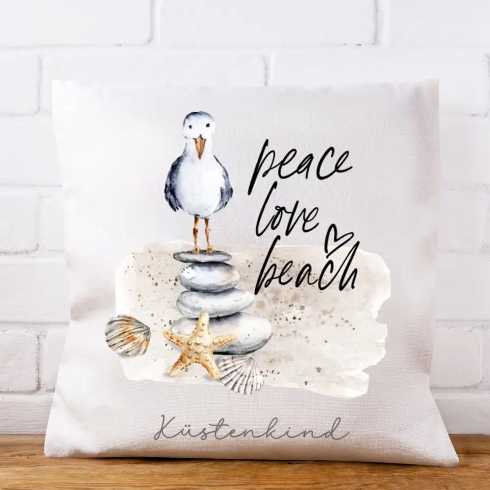 Kissen "Peace Love Beach"