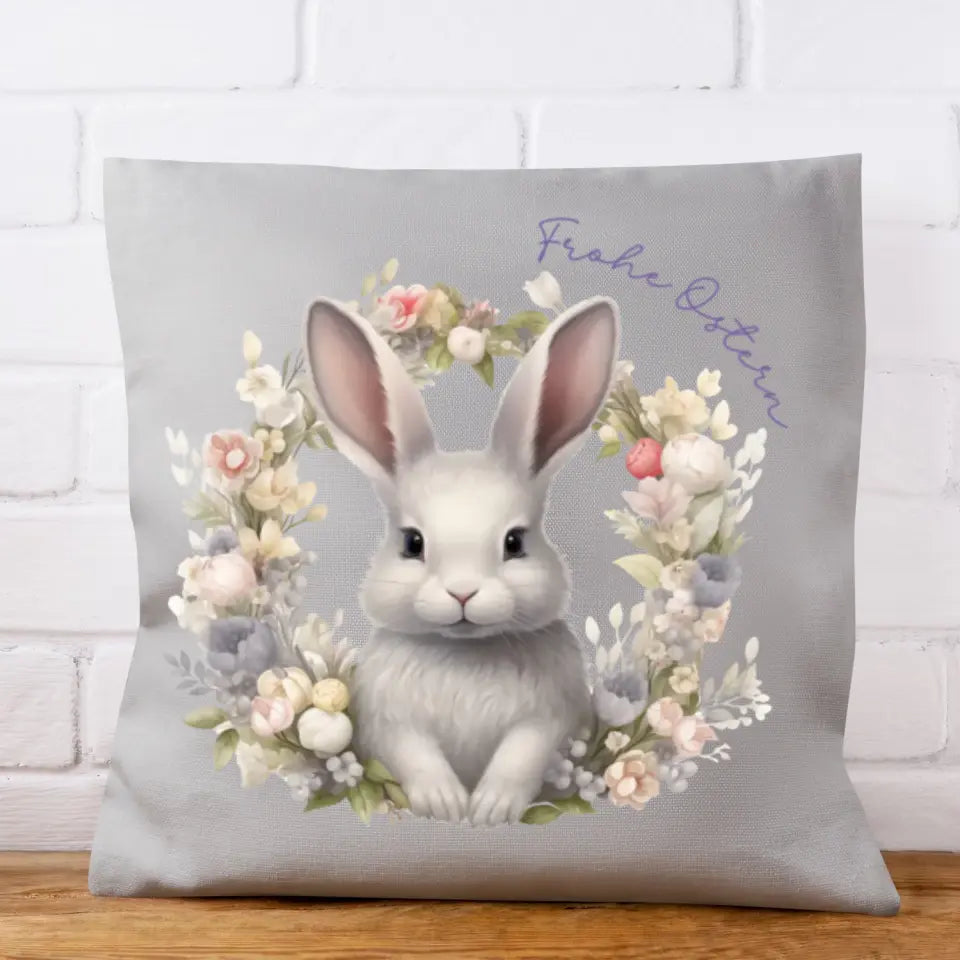 Kissen "Osterhase Kranz"
