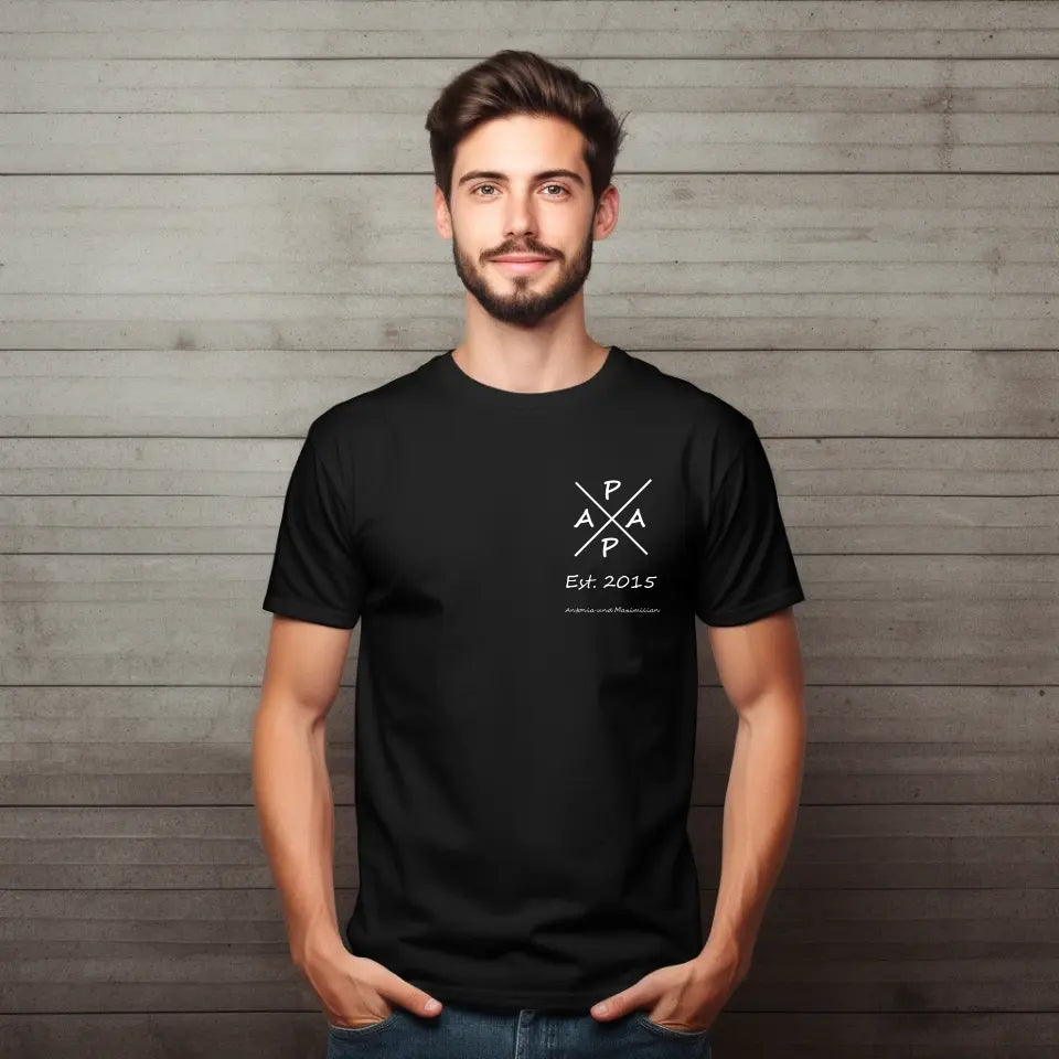Herrenshirt "Papa Kreuz weiss"
