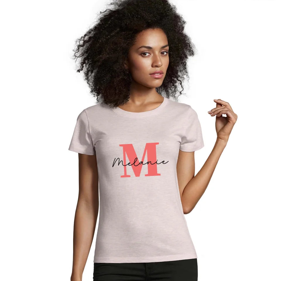 Damenshirt "Buchstabe und Name"