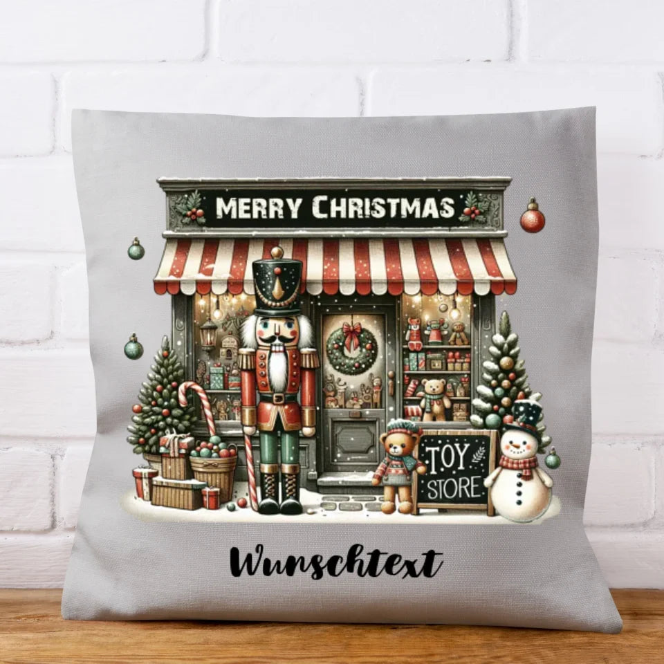 Kissen Retro Weihnachtsmotiv