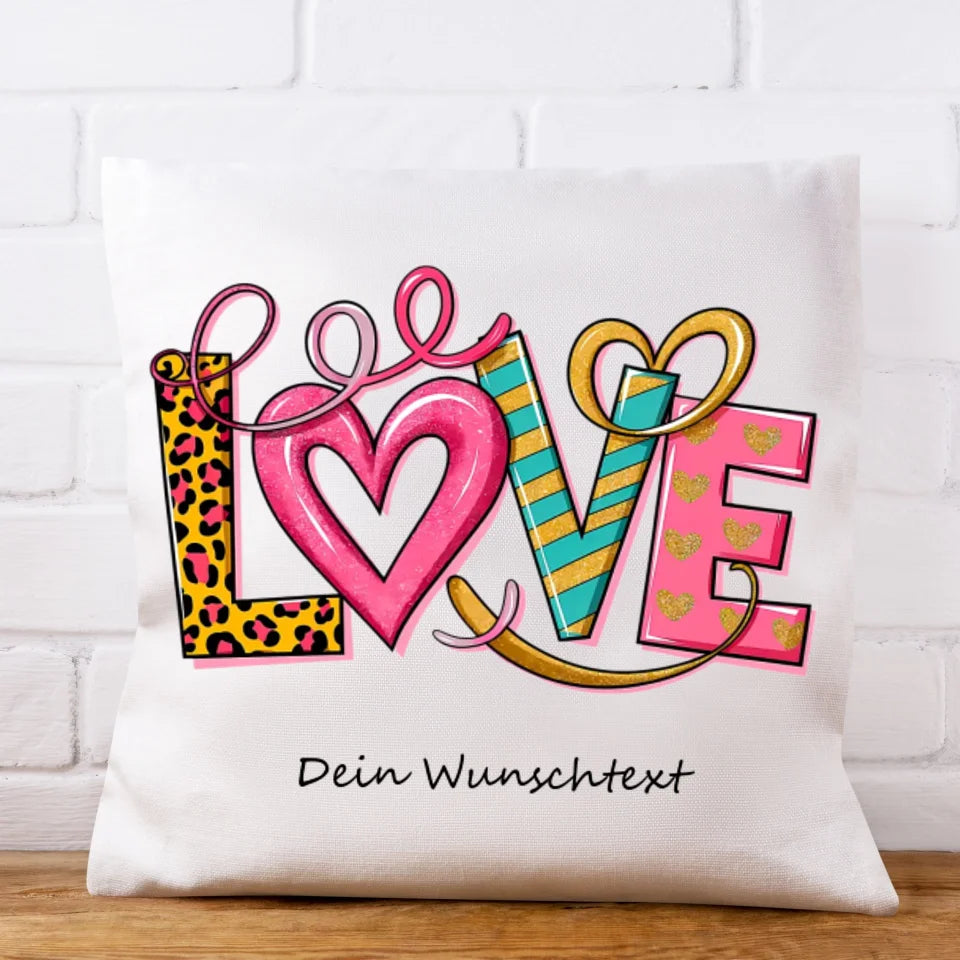 Kissen "LOVE Glitzer"