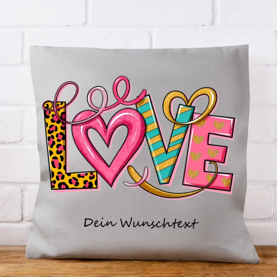 Kissen "LOVE Glitzer"