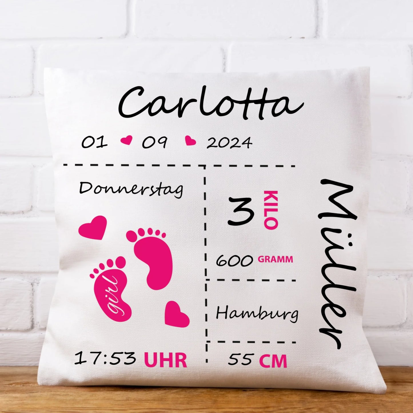 Kissen "Baby Fuss - pink"