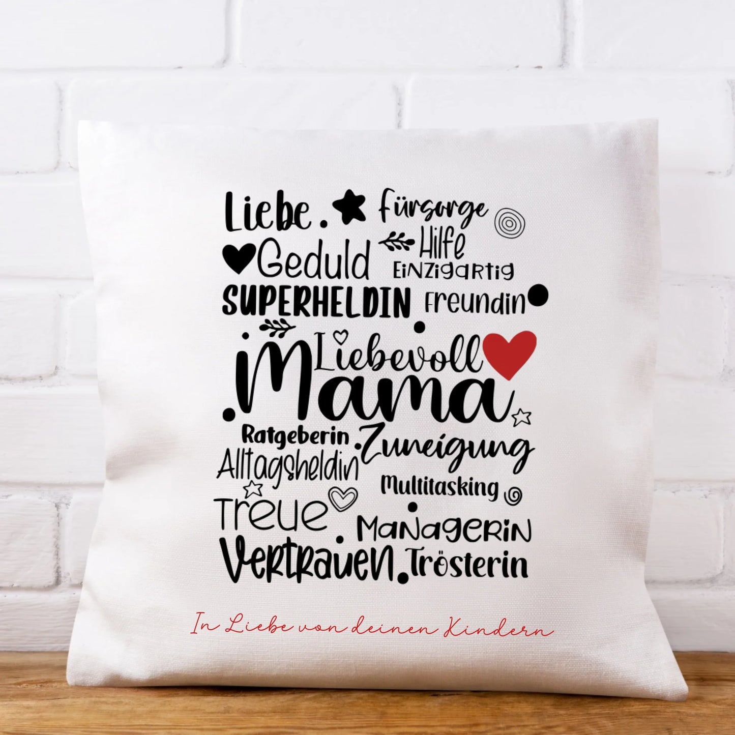 Kissen "Mama, Worte"