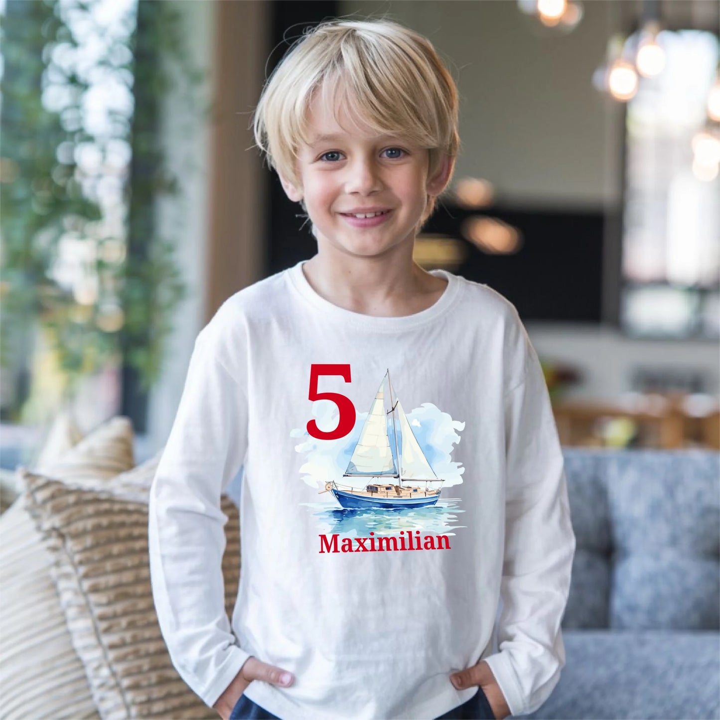 33.Boy White Gildan 18000b Mockup