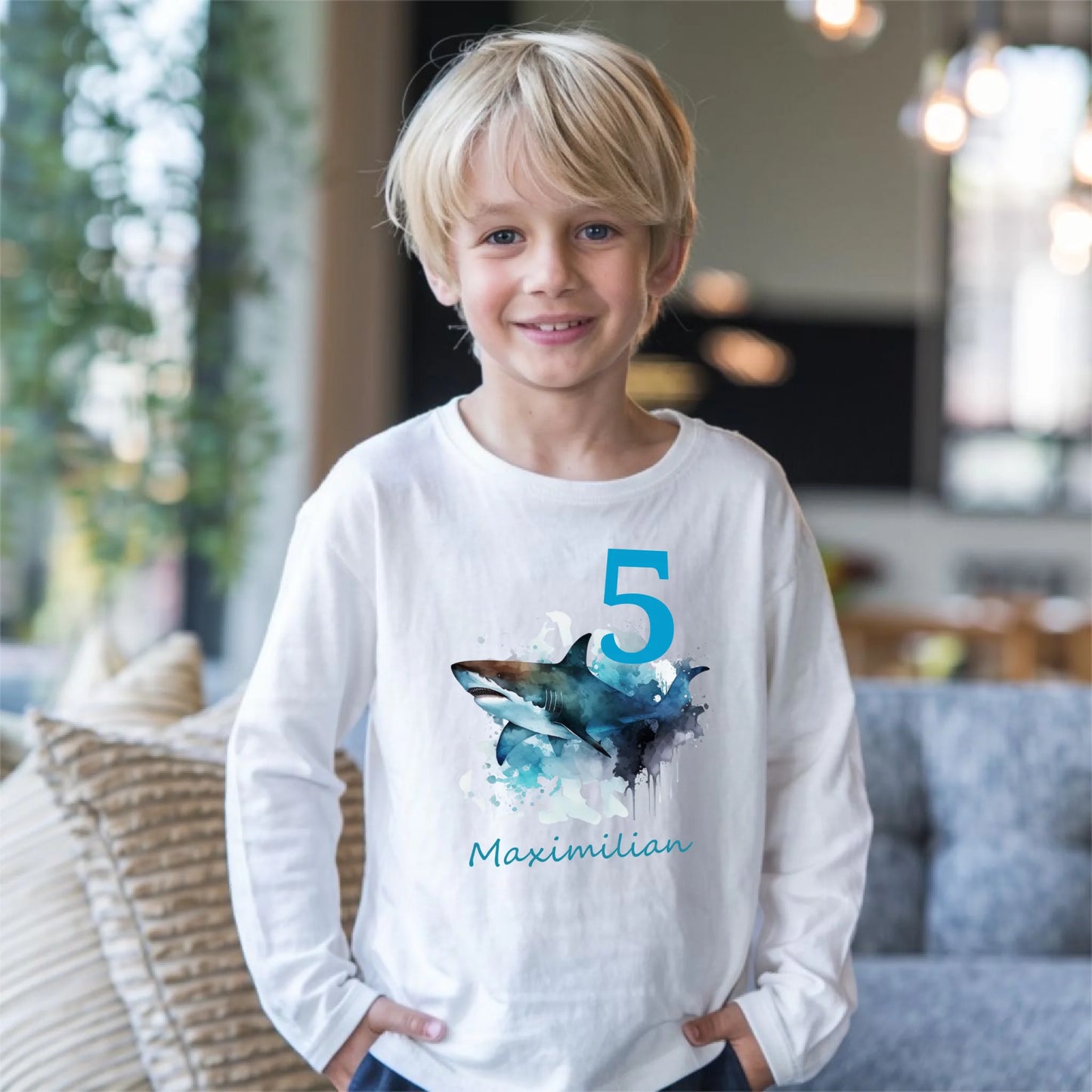 33.Boy White Gildan 18000b Mockup