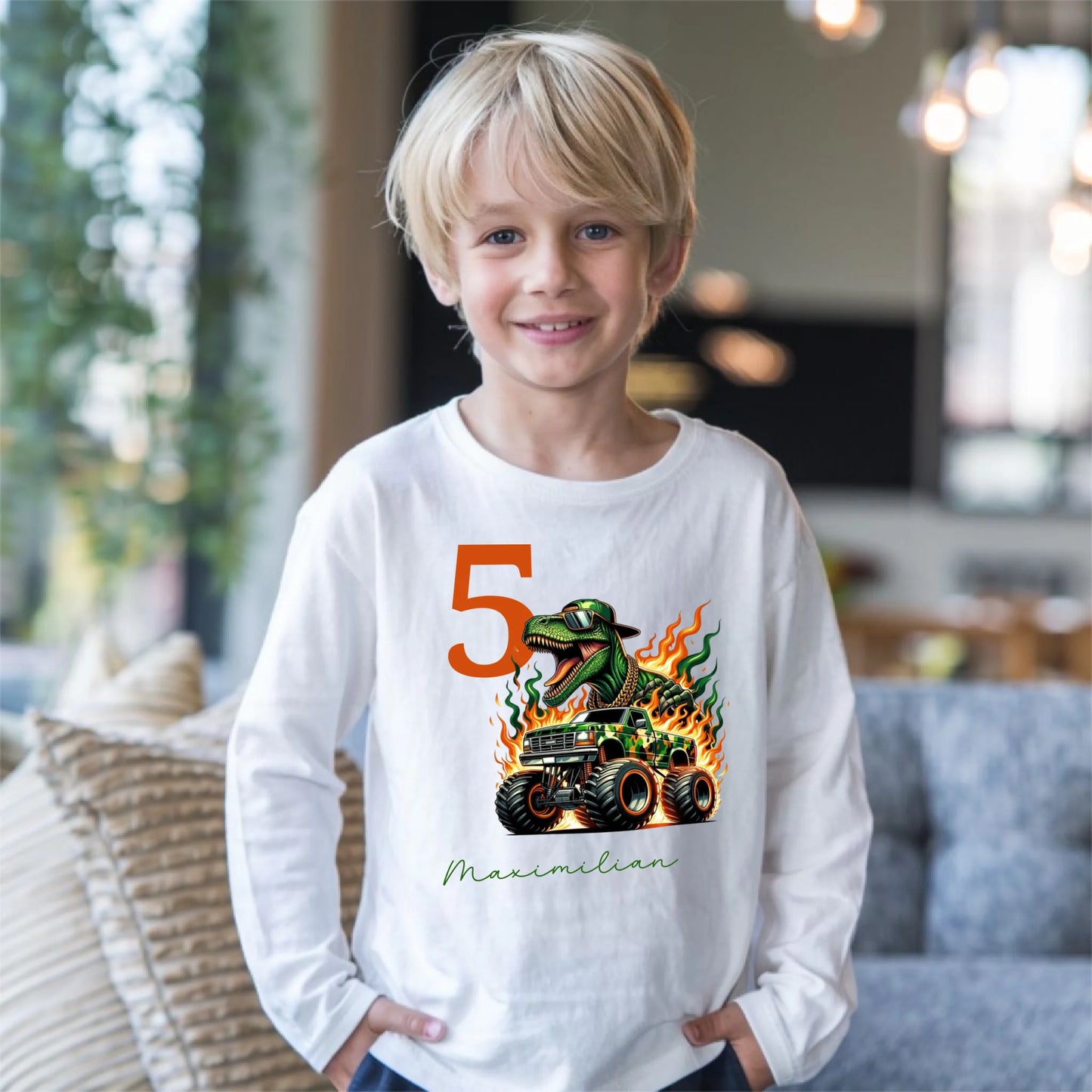 33.Boy White Gildan 18000b Mockup