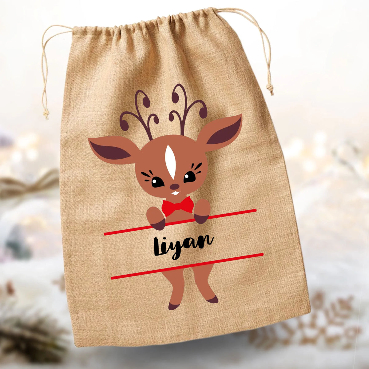 Weihnachten Geschenkbeutel "Rentier"
