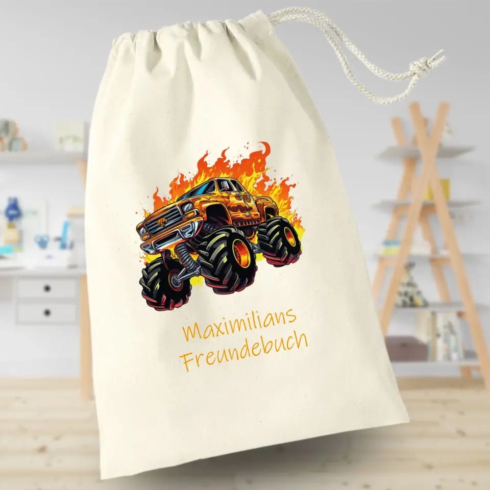 Freundebuchbeutel - Monster-Truck - Feewittchen