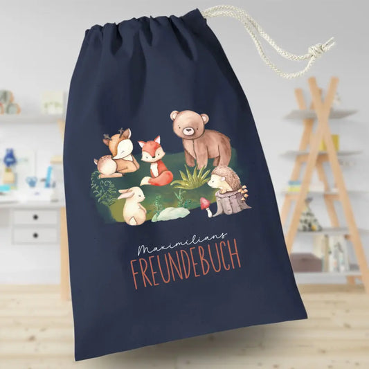 Freundebuchbeutel - Waldtiere