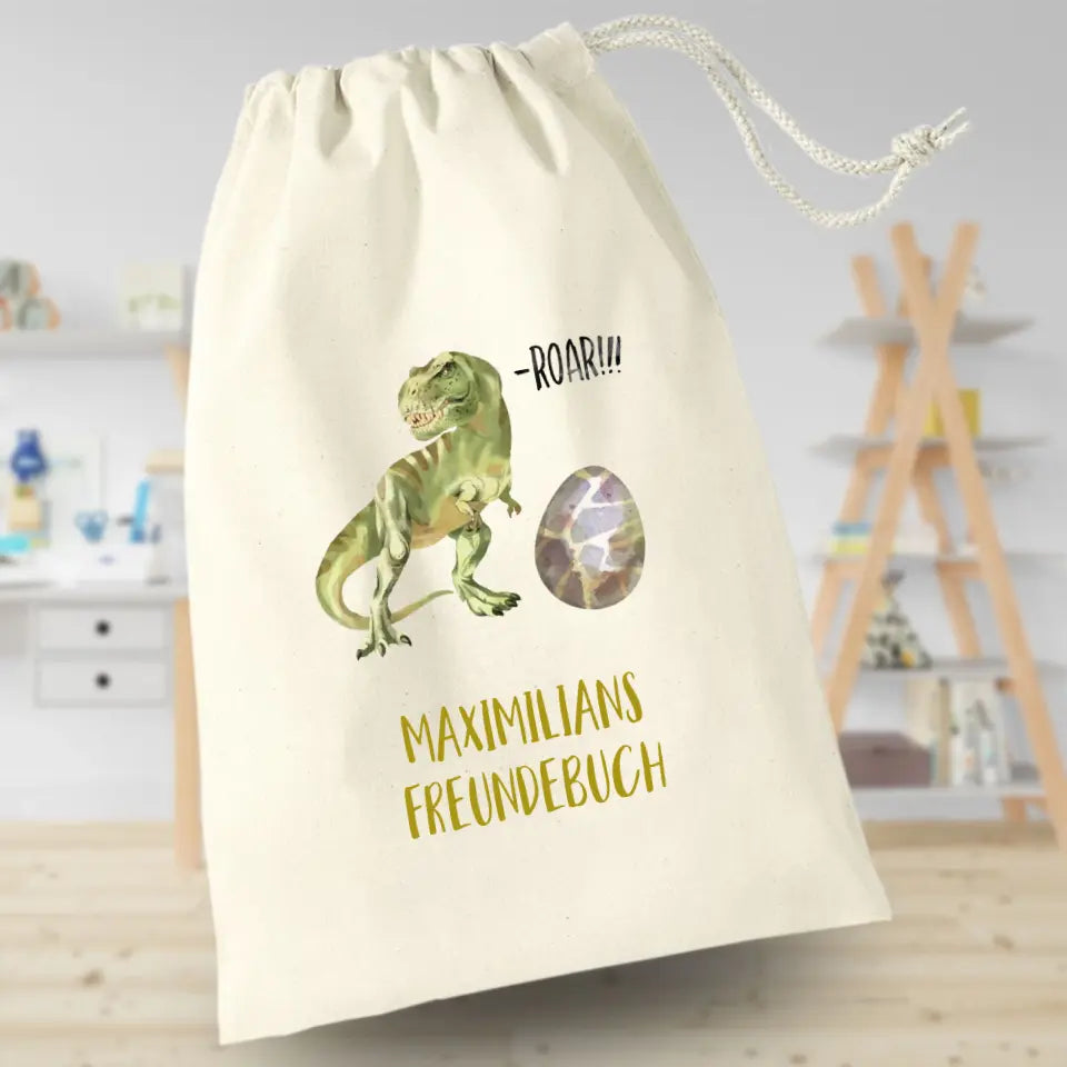 Freundebuchbeutel - Dino