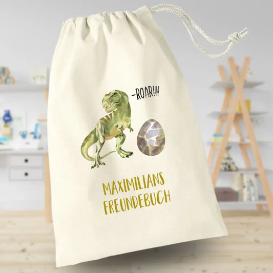 Freundebuchbeutel - Dino