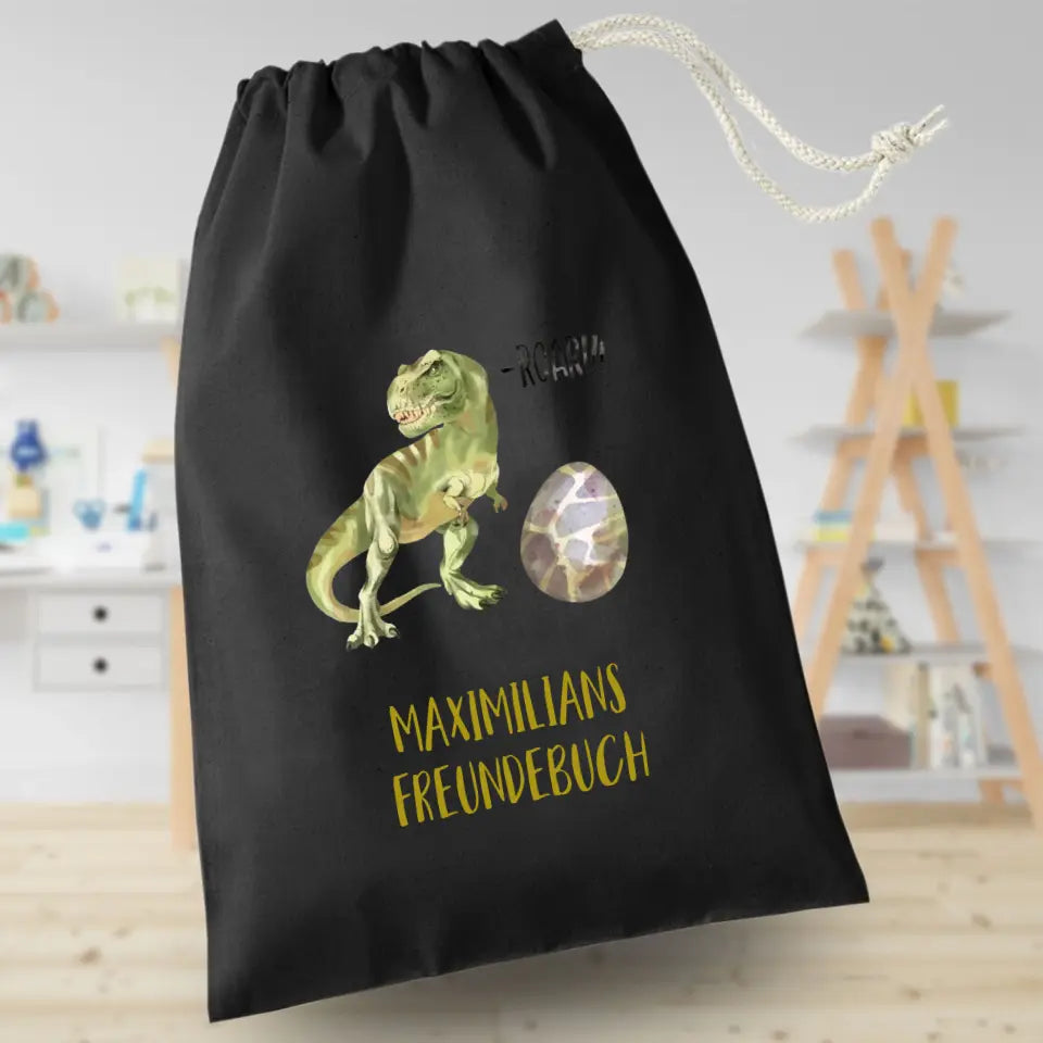 Freundebuchbeutel - Dino