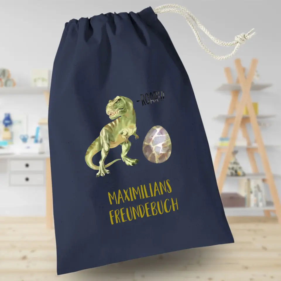 Freundebuchbeutel - Dino