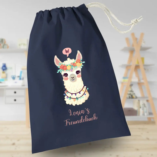Freundebuchbeutel - Lama