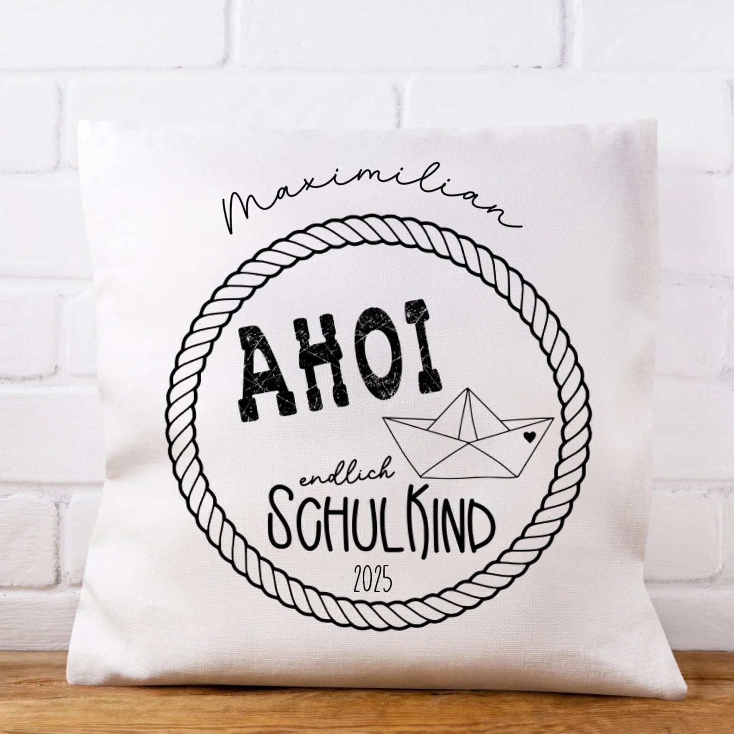 Einschlung Kissen "Schulkind Ahoi"