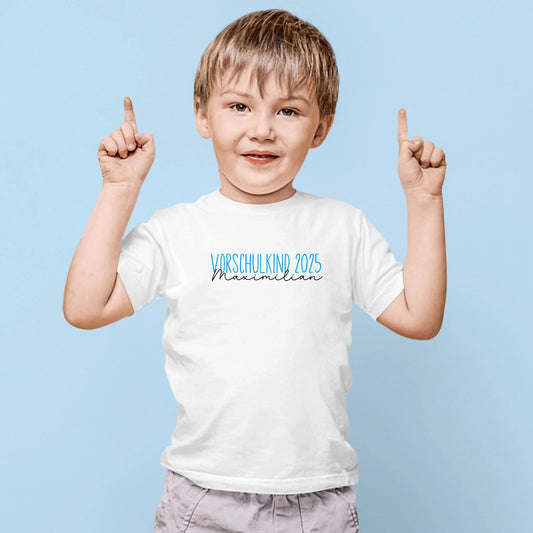 Kindershirt - Vorschulkind Schrift blau