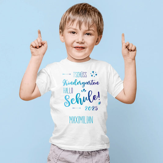 Kindershirt - Tschüss Kindergarten, Hallo Schule