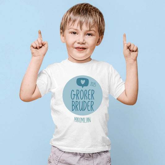 Kinder T-Shirt - Grosser Bruder Button