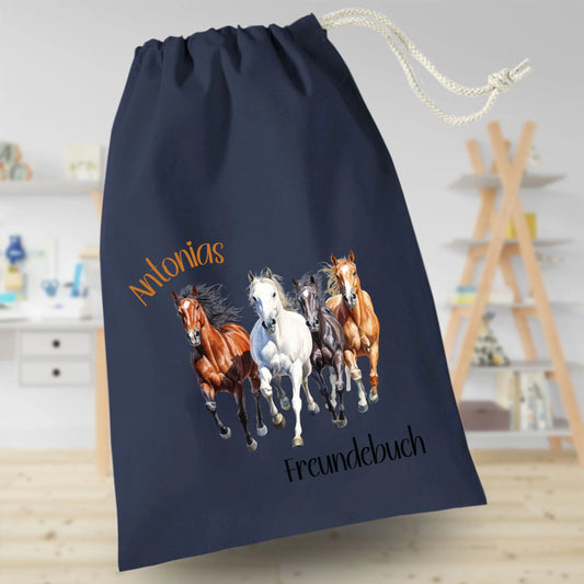 Freundebuchbeutel - Pferd