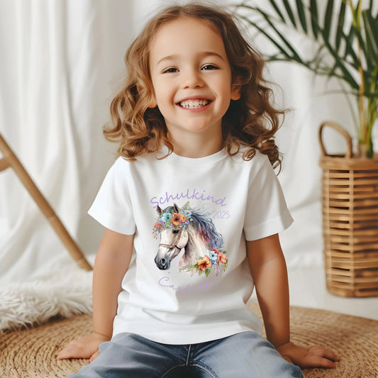 Kindershirt - Schulkind Pferd
