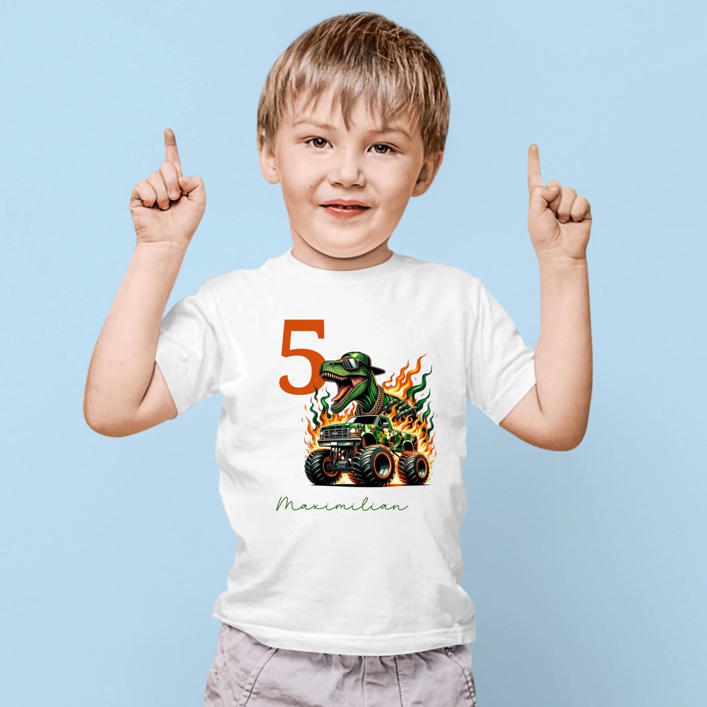 Geburtstagsshirt - TRex im Truck