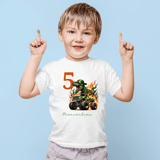 Geburtstagsshirt - TRex im Truck