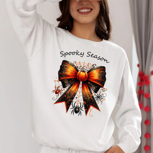 Damenpullover Halloween Schleife