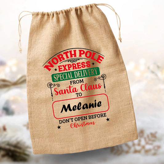 Weihnachten Geschenkbeutel "Northpole Express"