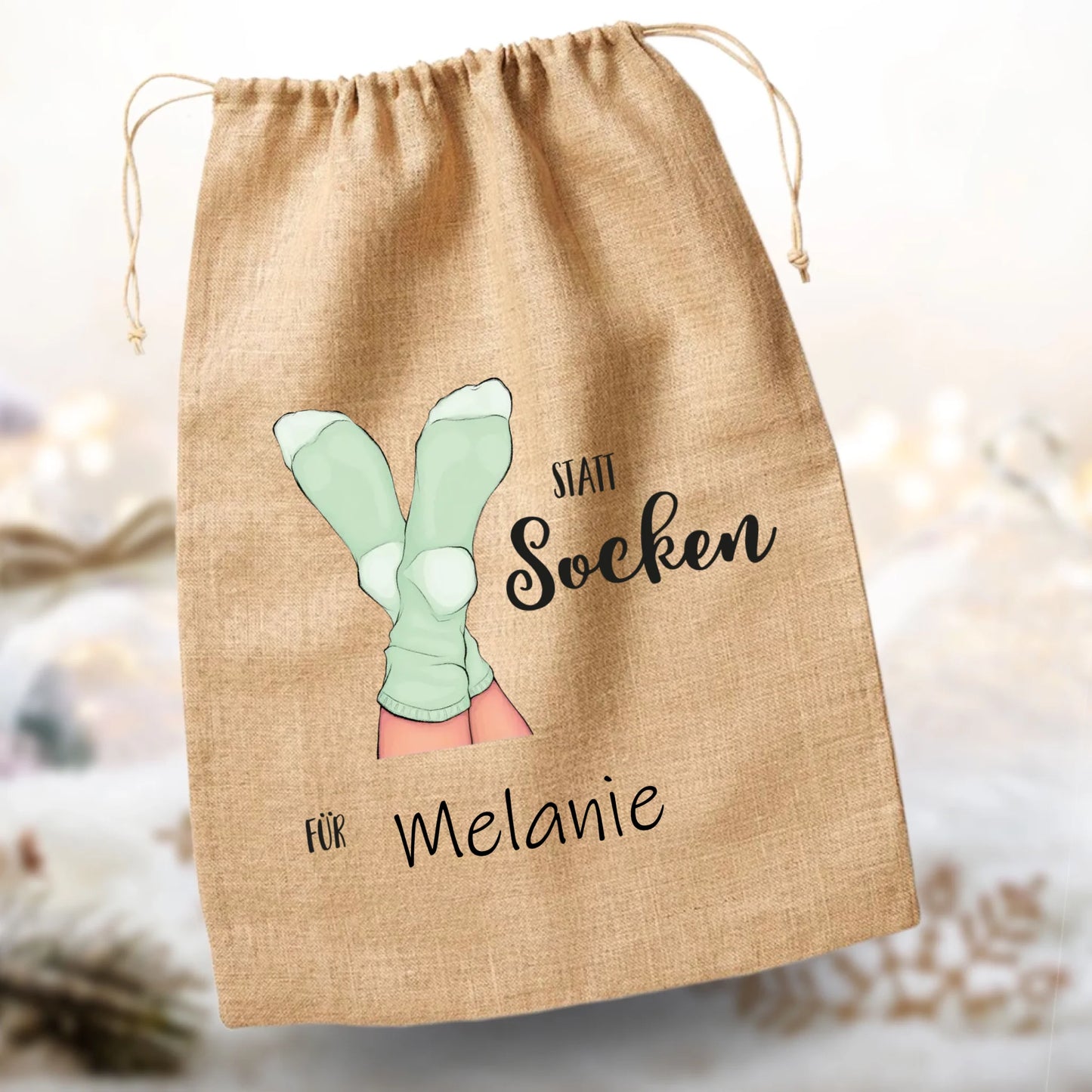 Geschenkbeutel "Statt Socken"