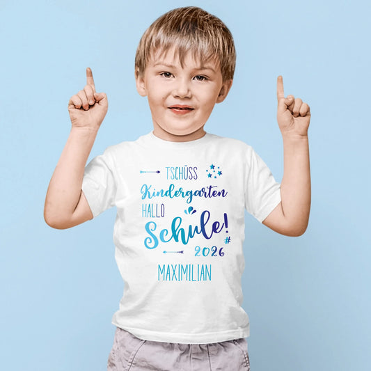 Kindershirt - Tschüss Kindergarten, Hallo Schule
