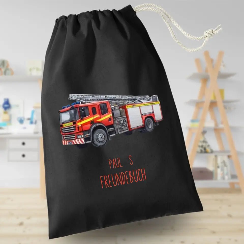 Freundebuchbeutel - Feuerwehr - Feewittchen