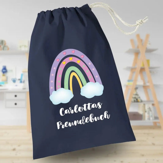 Freundebuchbeutel - Regenbogen 2 - Feewittchen