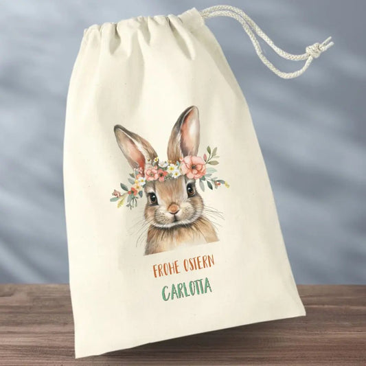 Geschenkbeutel - Hase mit Blumen - Feewittchen