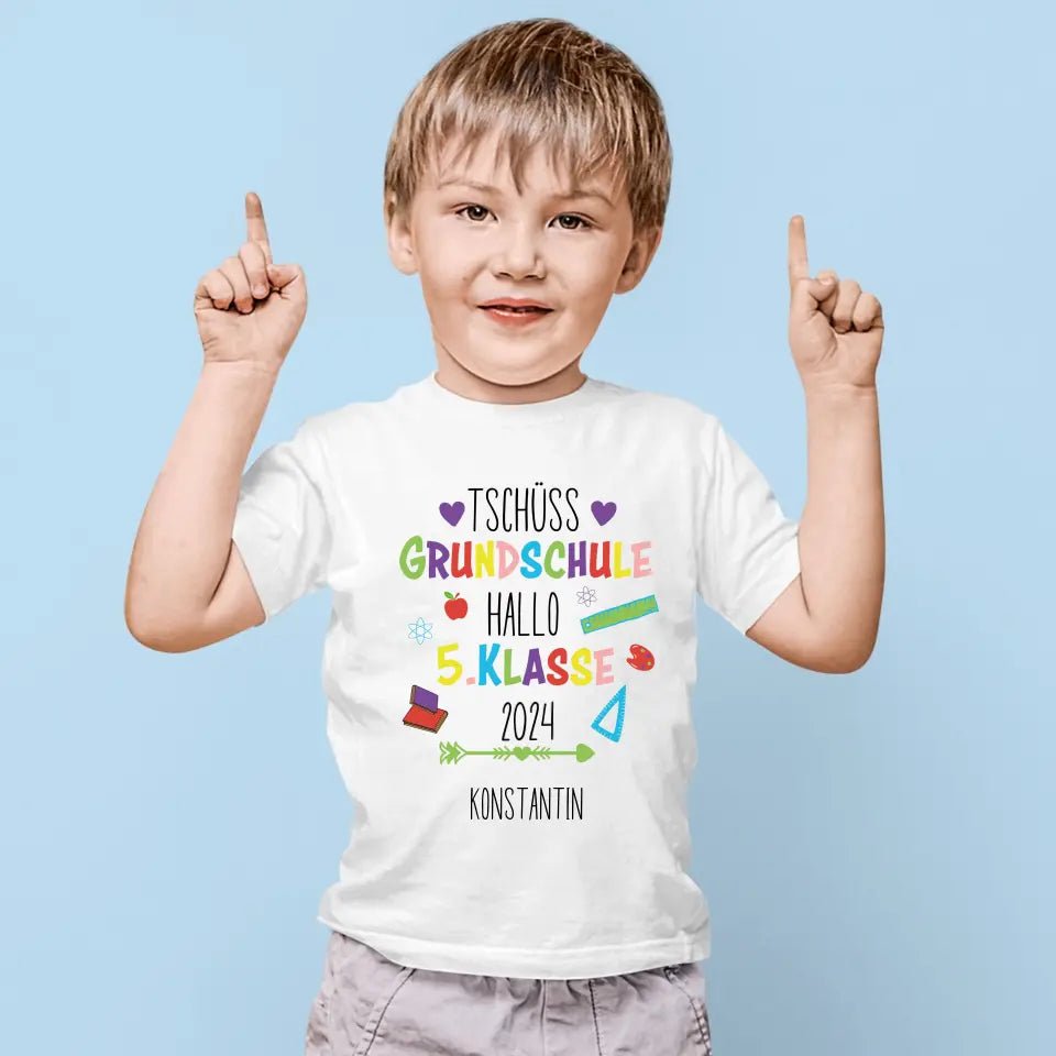 Kindershirt - Tschuess Grundschule - Feewittchen