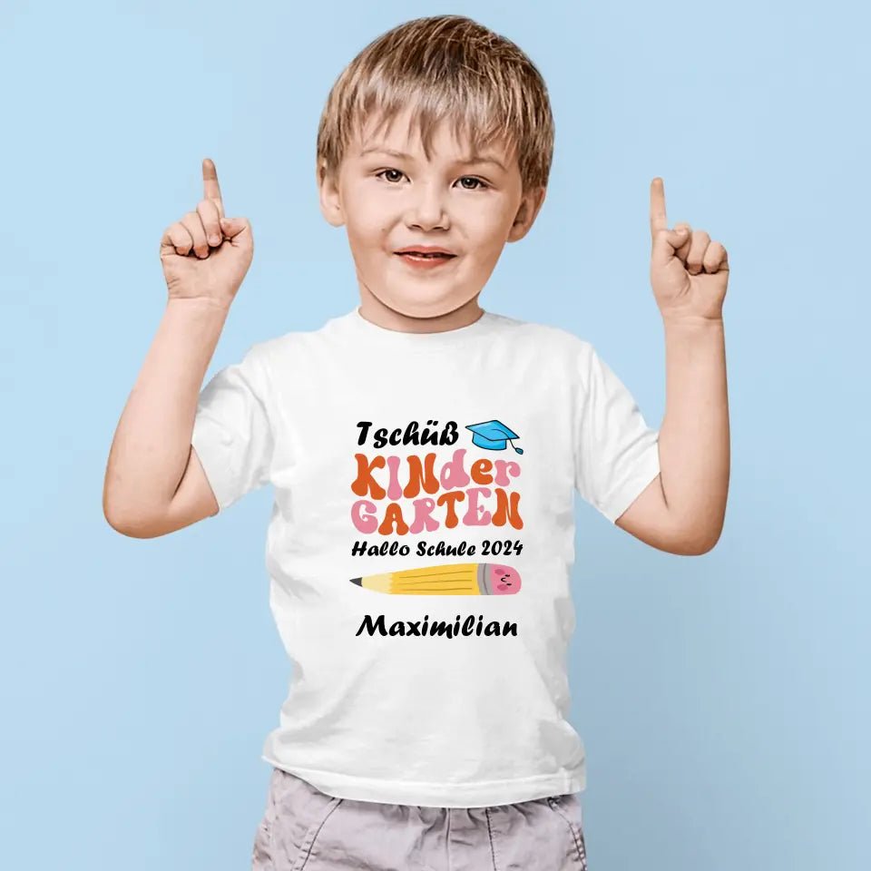 Kindershirt - Tschüss Kindergarten, Hallo Schule - Feewittchen