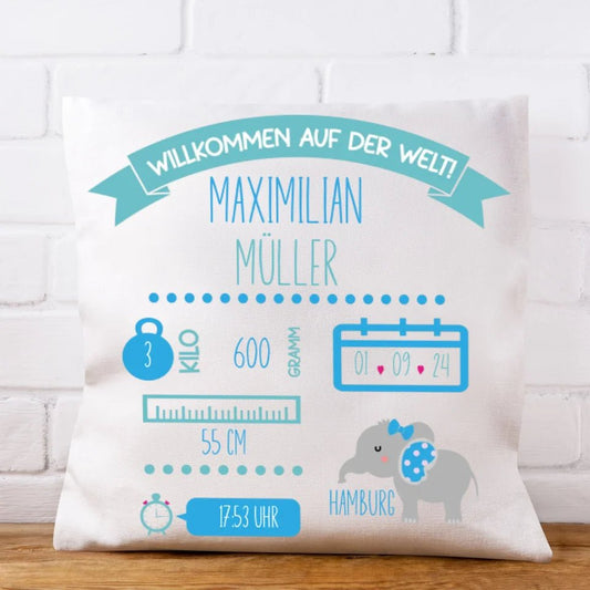 Kissen Baby Elefant boy - Feewittchen