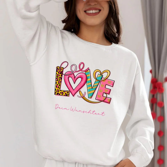 Pullover - LOVE Glitzer - Feewittchen